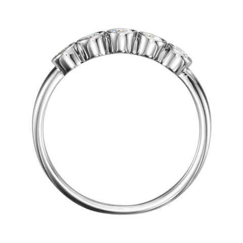 14k White Gold 1/3 CTW Diamond Ring, Size 7