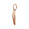 14k Rose Gold & White 27x17mm Hammered Heart Pendant