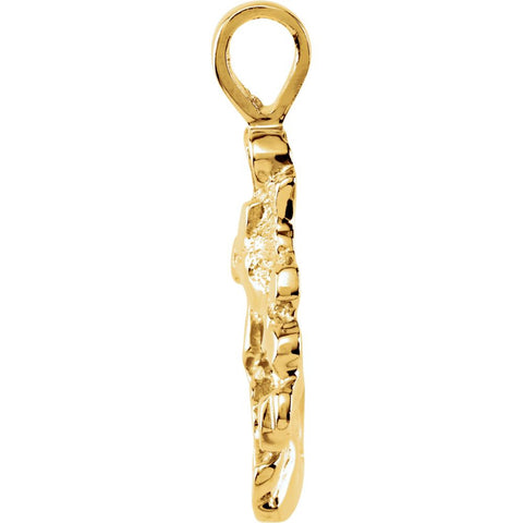 10k Yellow Gold Nugget Pendant