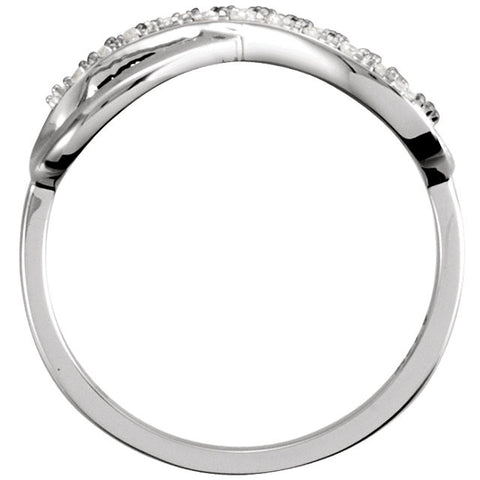 14k Yellow Gold .05 CTW Diamond Infinity-Inspired Ring, Size 7