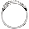 14k White Gold .05 CTW Diamond Infinity-Inspired Ring, Size 7