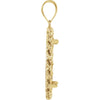 14k Yellow Gold 2.5mm Solid Rope Tab Back Frame Pendant for Mexican 10 Peso or 1/4 Ounce Coin