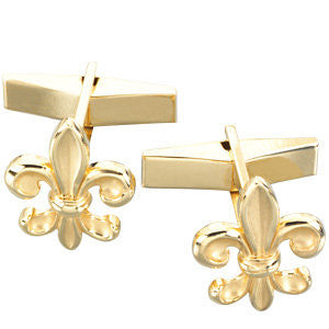 Sterling Silver Fleur-de-Lis Cuff Links