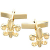Pair of Fleur-de-Lis Cuff Links in 14k Yellow Gold
