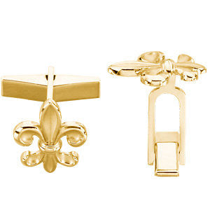 Sterling Silver Fleur-de-Lis Cuff Links