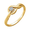 14k Yellow Gold 0.04 ctw. Diamond Ring, Size 7