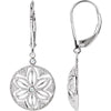 Pair of 0.08 CTTW Diamond Lever Back Earrings in Sterling Silver