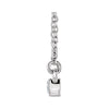 14k White Gold 3/4 CTW Diamond Bar 17" Necklace