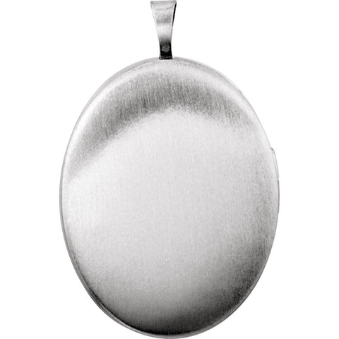 Sterling Silver Oval Mom Locket with Color