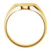 10k Yellow Gold 10x12mm Oval Signet Ring , Size 6