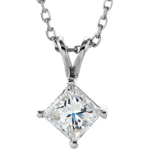 14k White Gold Diamond Necklace