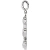 14k White Gold 1/2 CTW Diamond 3-Stone Pendant