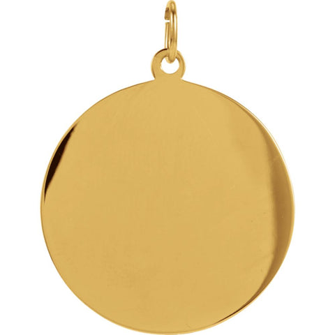 14k Yellow Gold 25mm St. Christopher Medal