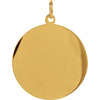 14k Yellow Gold 25mm St. Christopher Medal