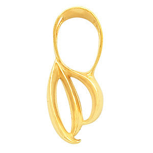 14k Yellow Gold 32x12mm Pendant Enhancer