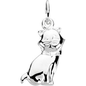 Sterling Silver Cat Charm