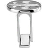 14k White Gold Fleur De Lis Cuff Link