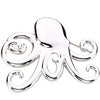 Octopus Brooch in Sterling Silver
