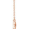 14k Rose Gold Arrow 16"-18" Necklace