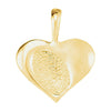 14K Yellow Gold 15.7X13mm Small Heart Print Pendant