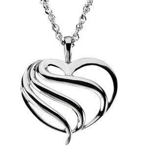 14k Yellow Gold Fashion Heart Pendant