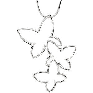 10k Yellow Gold Fashion Butterfly Pendant