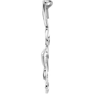 Sterling Silver Fashion Butterfly Pendant