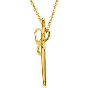 14k White Gold Dragonfly Pendant