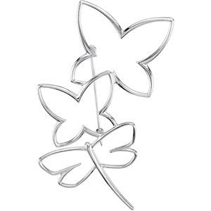 Sterling Silver Butterfly / Dragonfly Brooch