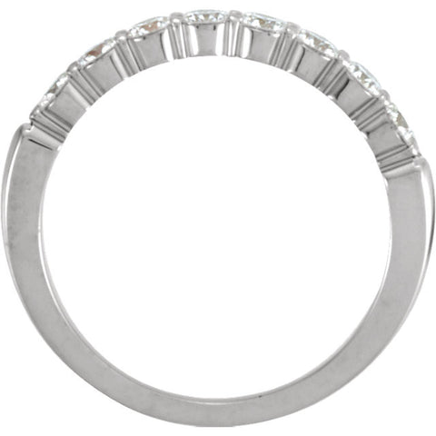 14k White Gold Anniversary Band, Size 6
