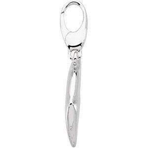 14k White Gold Angel Fish Charm