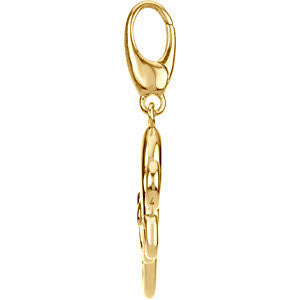14k Yellow Gold 17mm Octopus Dangle