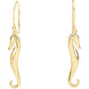 Pair of 25.00 mm Seahorse Earrings in 14K White Gold
