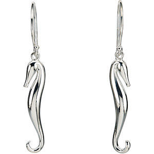 Sterling Silver Seahorse Earrings