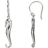 14k White Gold Seahorse Earrings