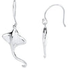 Sterling Silver 25mm Stingray Earrings