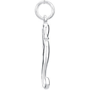 Sterling Silver Sea Horse Dangle-Left