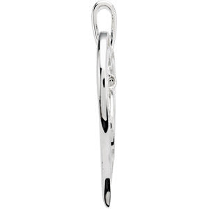 Sterling Silver Heart Peace Sign Pendant