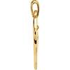 14k Yellow Gold Heart Peace Sign Pendant
