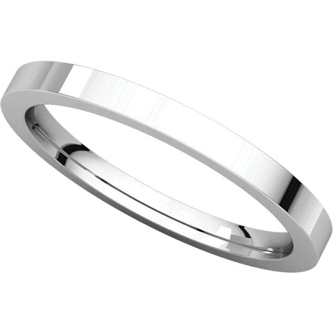 Sterling Silver 2mm Flat Band, Size 7