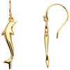 Sterling Silver Metal Fashion Dolphin Dangle