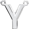 Sterling Silver Letter Y Block Initial Pendant