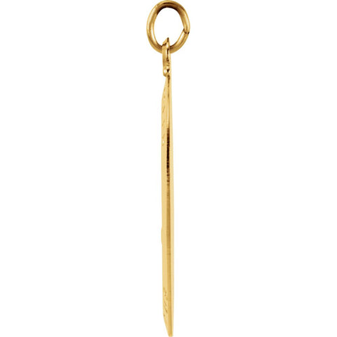 14k Yellow Gold 25x18mm St. Joseph Oval Medal