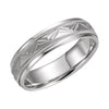 Comfort-Fit Design Wedding Band Ring in 14k White Gold ( Size 10 )