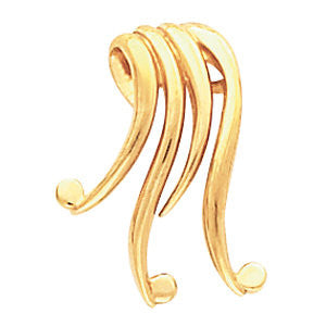 14k Yellow Gold Freeform Chain Slide