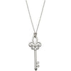 Fleur-De-Lis Key in 14k White Gold