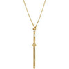 14k Yellow Gold Fashion Key Pendant with an Owl