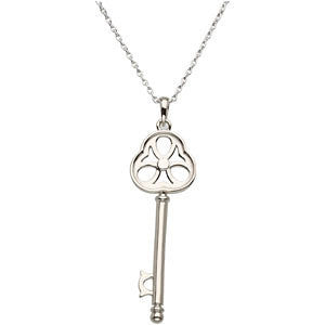 Sterling Silver Key Pendant