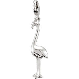 Sterling Silver Charming Animals® Flamingo Charm