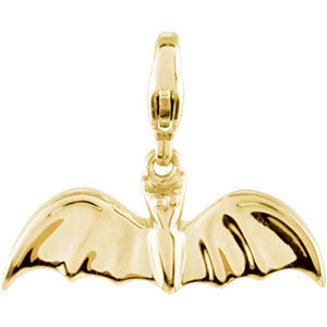 14k Yellow Gold Charming Animals® Bat Charm